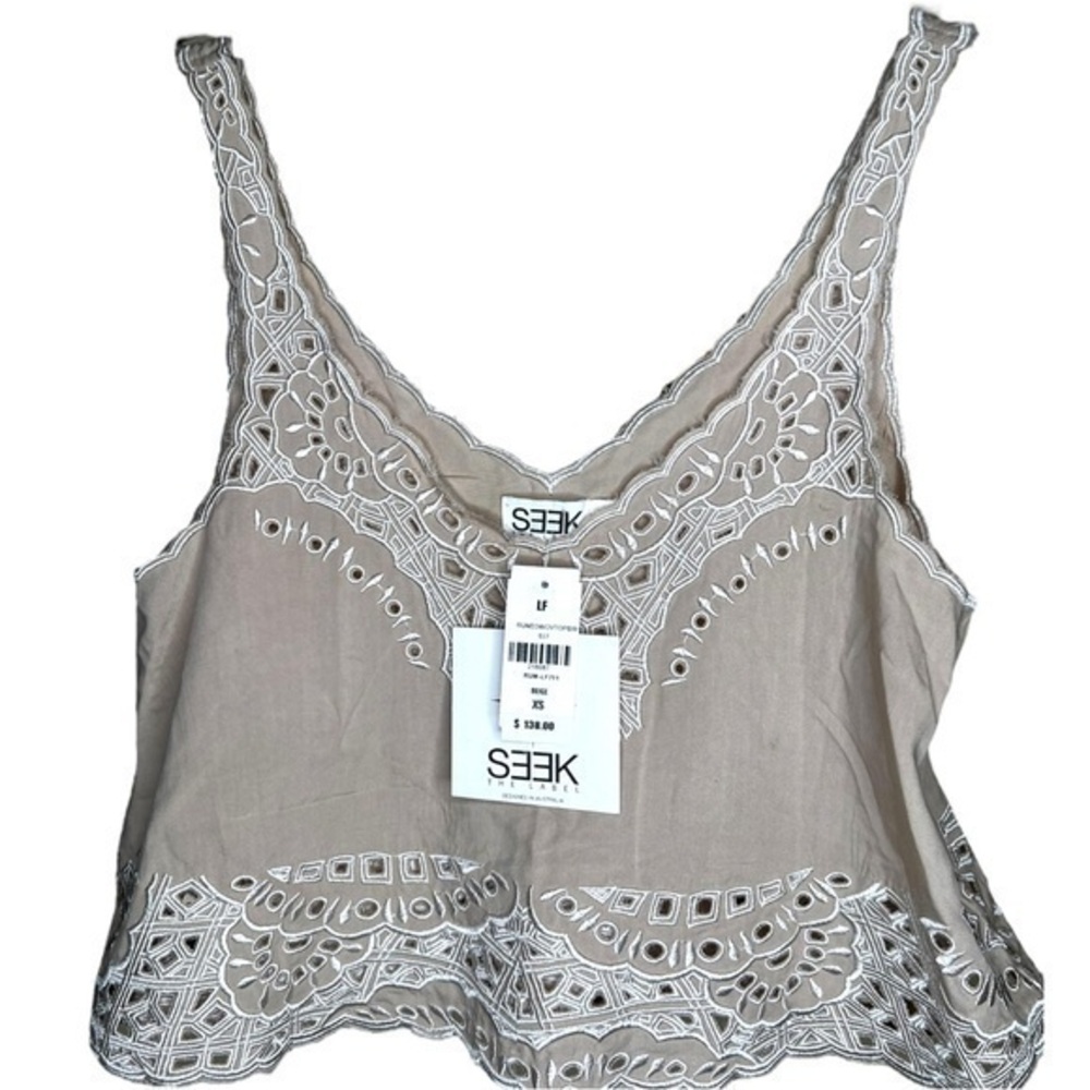 New ▶️ LF SEEK The Label ◀️ Laser cut Crop Top. XS. Retails $138